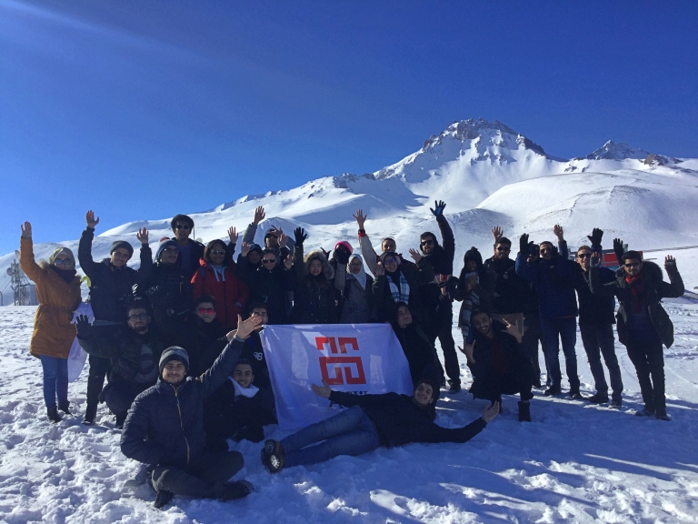 Abdullah Gül University, International Office, international students, ski, trip, snowboarding, Erciyes